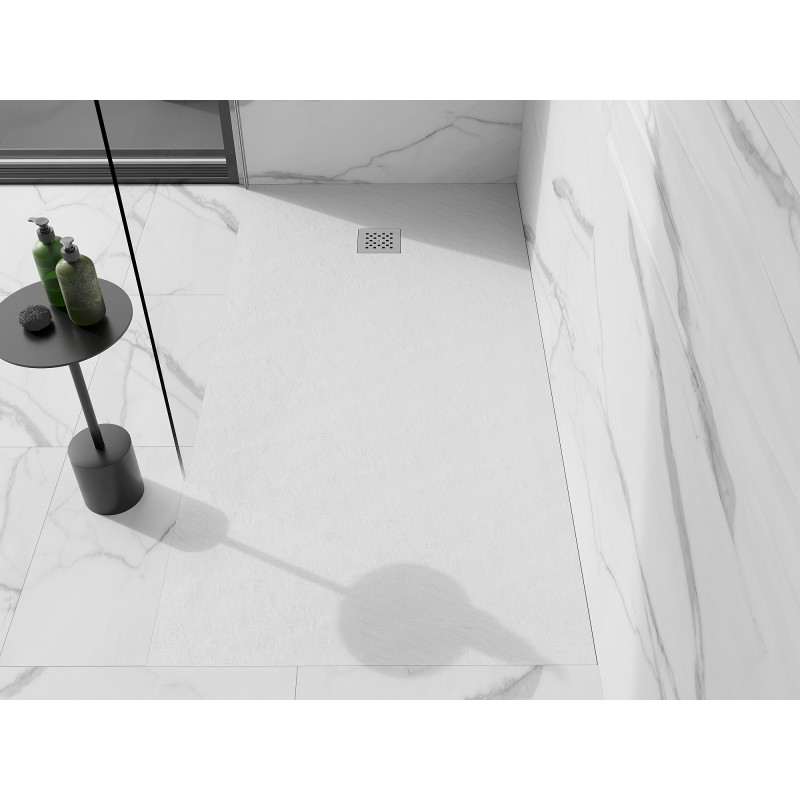 Mexen Stone+ kompozitová obdĺžniková sprchová vanička 200 x 100 cm, biela - 44101020