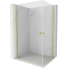 Mexen Mist-B Duo sprchovací kút 85 x 75 cm, priehľadný, zlatý kartáčovaný - 8A2-085-075-55-00