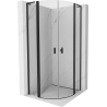 Mexen Mist L polkruhová sprchová kabína výklopná 90 x 90 cm, transparentná, čierna - 8A32L-090-090-70-00