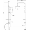Mexen T62 sprchový stĺp, brúsený gun gray - 798626293-66