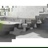 Mexen Silo voľne stojaca rohová vaňa ľavá ryhovaná 170 x 80 cm, biela/sivá, prepad zlatý - 52891708062L-50
