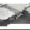 Mexen Silo voľne stojaca rohová ľavá ryhovaná vaňa 170 x 80 cm, biela/sivá, prepad zlatý brúsený - 52891708062L-55