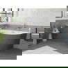 Mexen Silo voľne stojaca rohová ľavá ryhovaná vaňa 170 x 80 cm, biela/sivá, prepad zlatý brúsený - 52891708062L-55