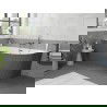 Mexen Silo vaňa voľne stojaca rohová ľavá ryhovaná 170 x 80 cm, biela/sivá, prepad gun gray brúsený - 52891708062L-66