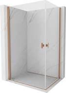 Mexen Mist-B Duo sprchovací kút 85 x 80 cm, priehľadný, brúsená meď - 8A2-085-080-65-00
