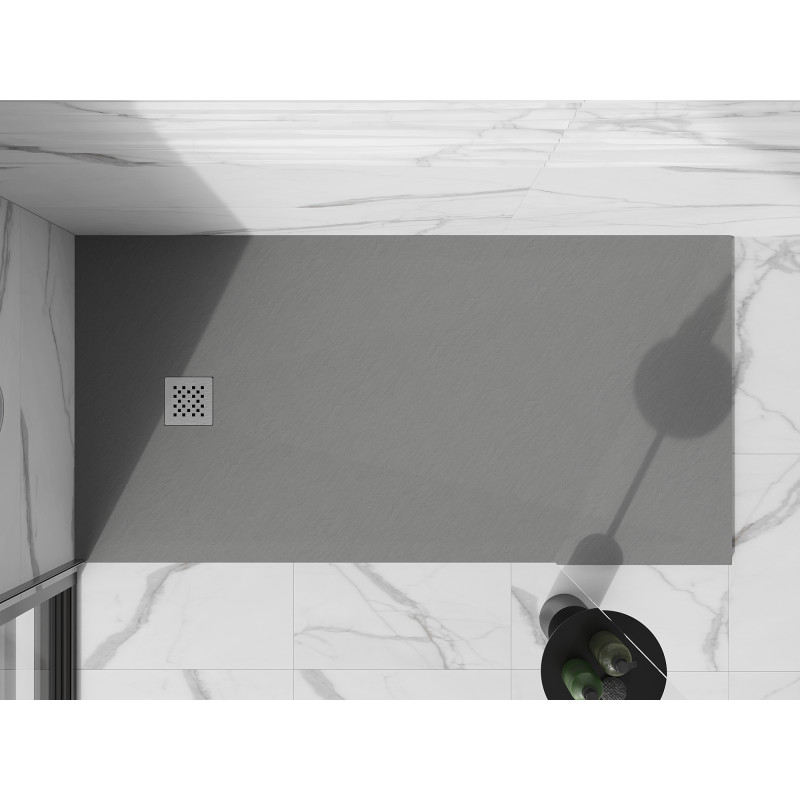 Mexen Stone+ obdĺžnikový kompozitný sprchový kút 160 x 70 cm, sivý-betón - 44617016