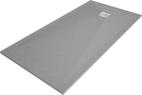 Mexen Stone+ kompozitná štvorcová sprchová vanička 180 x 70 cm, Šedá-Betón - 44617018
