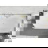 Mexen Silo voľne stojaca rohová pravá ryhovaná vaňa 170 x 80 cm, biela/sivá, prepad zlatý - 52891708062P-50