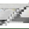Mexen Silo vaňa voľne stojaca rohová pravá ryhovaná 170 x 80 cm, biela/sivá, prepad zlatý kartáčovaný - 52891708062P-55