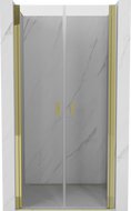 Mexen Mist sprchové dvere výklopné 120 cm, priehľadné, zlaté - 8A7-120-000-50-00