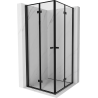 Mexen Mist-F Duo skladací sprchovací kút 120 x 120 cm, čierny rám, čierny - 8A6-120L-120P-70-70