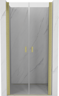 Mexen Mist sprchové dvere otočné 85 cm, transparentné, zlaté brúsené - 8A7-085-000-55-00