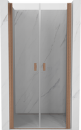 Mexen Mist sprchové dvere otváracie 100 cm, transparentné, brúsená meď - 8A7-100-000-65-00