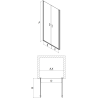 Mexen Mist sprchové dvere výklopné 120 cm, priehľadné, brúsená meď - 8A7-120-000-65-00