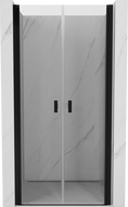 Mexen Mist sprchové dvere výklopné 110 cm, priehľadné, čierne - 8A7-110-000-70-00