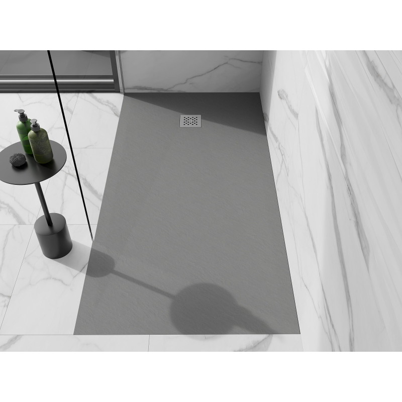 Mexen Stone+ rektangulárny kompozitný sprchový kút 180 x 80 cm, sivý-betón - 44618018