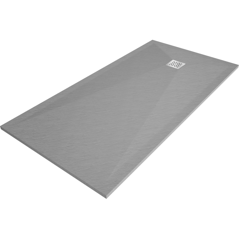 Mexen Stone+ obdĺžnikový kompozitný sprchový kút 180 x 80 cm, sivý betón - 44618018