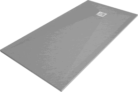 Mexen Stone+ kompozitná štvorcová sprchová vanička 180 x 80 cm, Šedá-Betón - 44618018