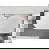 Mexen Silo voľne stojaca rohová pravá ryhovaná vaňa 170 x 80 cm, biela/sivá, prepad medená leštená - 52891708062P-65