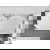 Mexen Silo voľne stojaca rohová pravá ryhovaná vaňa 170 x 80 cm, biela/sivá, prepad gun gray kartáčovaný - 52891708062P-66