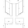 Mexen Mist-B sprchové dvere otočné 115 cm, priehľadné, chróm - 8A2-115-001-01-00