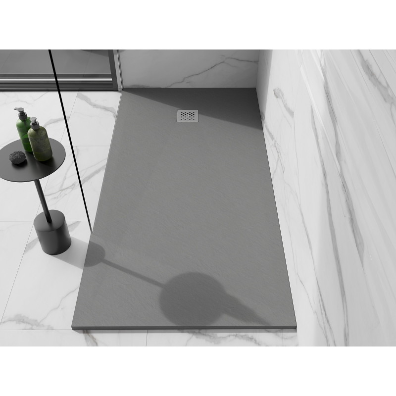 Mexen Stone+ obdĺžniková kompozitná sprchová vanička 200 x 80 cm, sivá-betón - 44618020