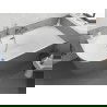 Mexen Silo voľne stojaca rohová pravá ryhovaná vaňa 170 x 80 cm, biela/šedá, prepad gun metal - 52891708062P-95