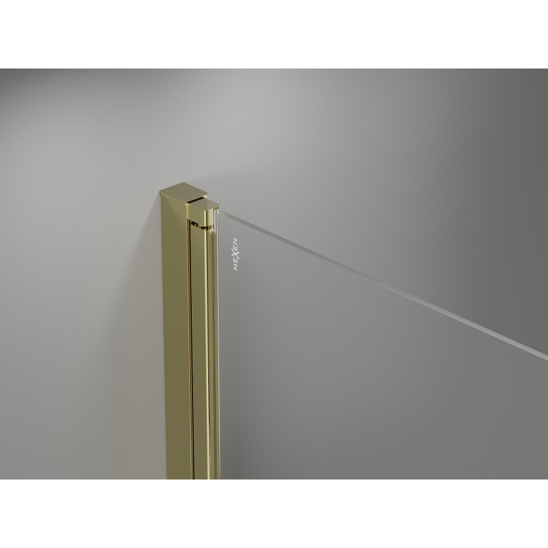 Mexen Mist-B sprchové dvere výklopné 115 cm, priehľadné, zlaté - 8A2-115-001-50-00