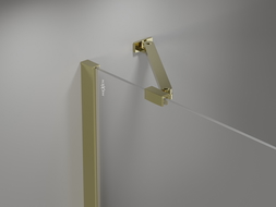 Mexen Mist-B sprchové dvere výklopné 120 cm, priehľadné, zlaté - 8A2-120-001-50-00