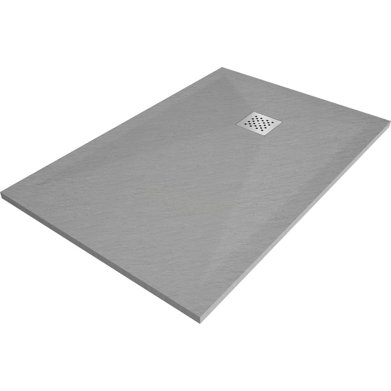 Mexen Stone+ kompozitný obdĺžnikový sprchový kút 110 x 90 cm, sivý-betón - 44619011