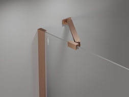 Mexen Mist-B sprchové dvere výklopné 115 cm, transparentné, brúsená meď - 8A2-115-001-65-00
