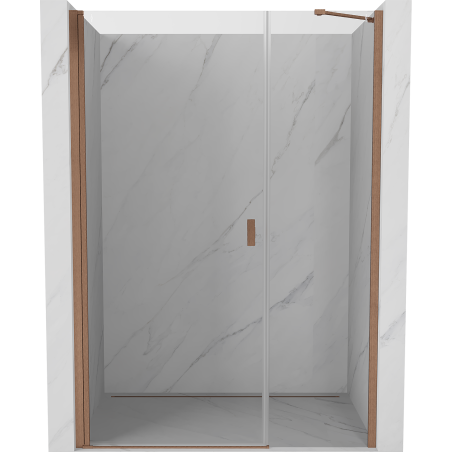 Mexen Mist-B sprchové dvere výklopné 115 cm, transparentné, brúsená meď - 8A2-115-001-65-00