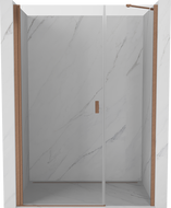 Mexen Mist-B sprchové dvere výklopné 115 cm, transparentné, brúsená meď - 8A2-115-001-65-00