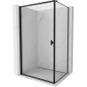 Mexen Mist-B sprchový kút, výklopný ľavý 80 x 95 cm, čierny rám, čierny - 8A2T-080-095-70-70-L