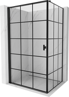 Mexen Mist-B sprchová kabína s otváracími dvermi ľavá 70 x 90 cm, čierna mriežka, čierna - 8A2T-070-090-70-77-L