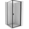 Mexen Mist-B sprchová kabína výklopná pravá 80 x 80 cm, čierny rám, čierna - 8A2T-080-080-70-70-P