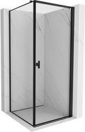 Mexen Mist-B sprchová kabína výklopná pravá 80 x 80 cm, čierny rám, čierna - 8A2T-080-080-70-70-P