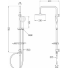 Mexen T67 sprchový stĺp, chrómová/biela - 798676793-00