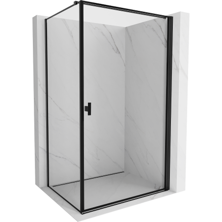 Mexen Mist-B sprchový kút, pravá strana 80 x 95 cm, čierny rám, čierna - 8A2T-080-095-70-70-P