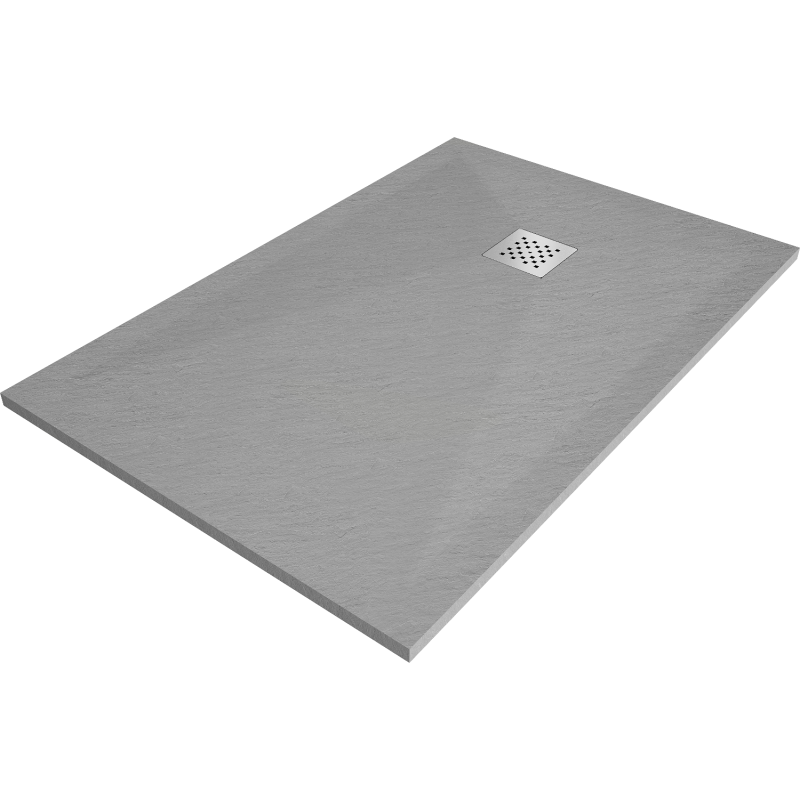 Mexen Stone+ kompozitná pravouhlá sprchová vanička 140 x 100 cm, sivá-betón - 44611014