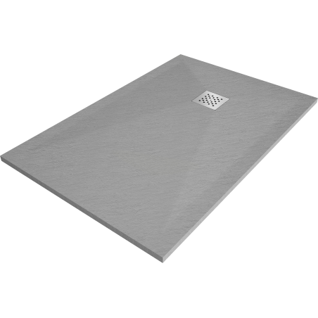 Mexen Stone+ kompozitná štvorcová sprchová vanička 140 x 100 cm, Šedá-Betón - 44611014