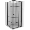 Mexen Mist-B pravý sklopný sprchový kút 90 x 90 cm, čierna mriežka, čierny - 8A2T-090-090-70-77-P
