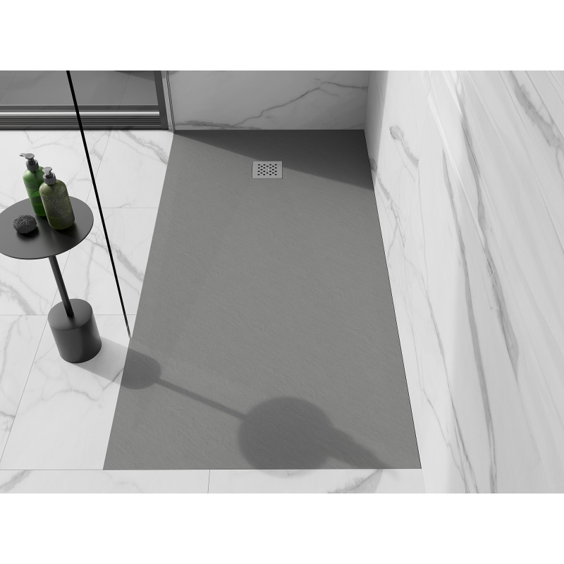 Mexen Stone+ obdĺžniková kompozitná vanička 180 x 100 cm, sivá–betón - 44611018