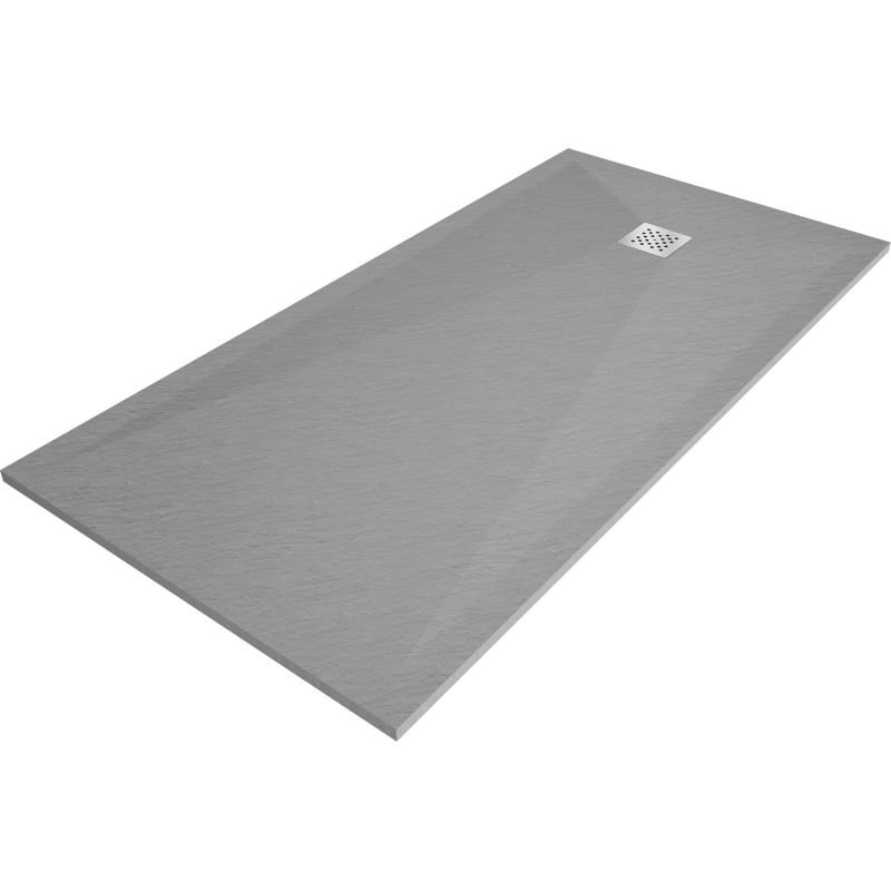 Mexen Stone+ kompozitová obdĺžniková sprchová vanička 180 x 100 cm, šedá-betón - 44611018