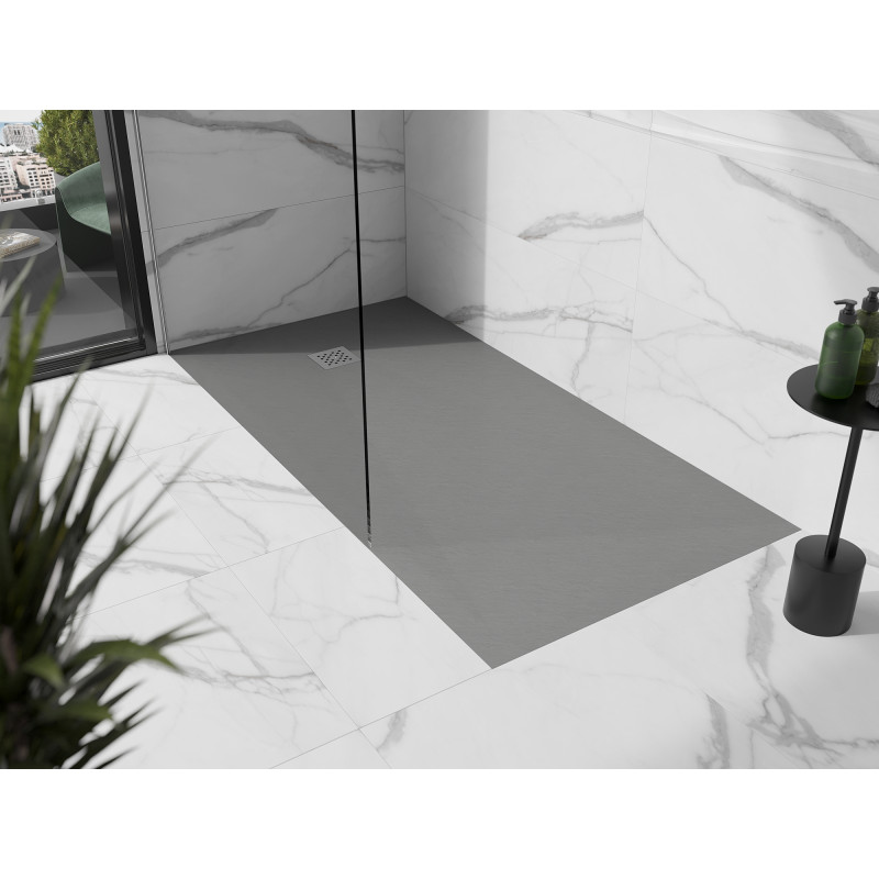 Mexen Stone+ obdĺžniková kompozitná vanička 180 x 100 cm, sivá–betón - 44611018