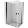 Mexen Mist-B Duo sprchový kút otočný 100 x 95 cm, transparentný, čierny - 8A2-100-095-70-00