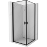 Mexen Mist-B Duo sprchový kút 80 x 80 cm, čierny rám, čierny - 8A2-080L-080P-70-70