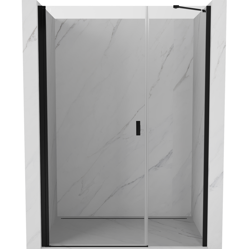Mexen Mist-B sprchové dvere výklopné 120 cm, priehľadné, čierne - 8A2-120-001-70-00