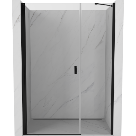 Mexen Mist-B sprchové dvere výklopné 120 cm, priehľadné, čierne - 8A2-120-001-70-00