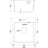 Mexen Solix nerezový 1-komorový drez 400 x 450 mm, inox - 6401401000-01